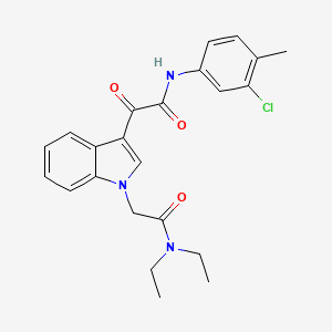 N-(3-chloro-4-methylphenyl)-2-(1-(2-(diethylamino)-2-oxoethyl)-1H-indol-3-yl)-2-oxoacetamide