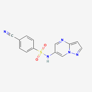 4-cyano-N-(pyrazolo[1,5-a]pyrimidin-6-yl)benzenesulfonamide