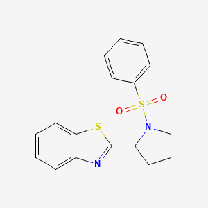 2-[1-(Benzenesulfonyl)pyrrolidin-2-yl]-1,3-benzothiazole