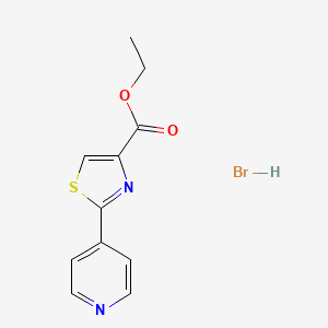 molecular formula C11H11BrN2O2S B2986019 Ethyl 2-(pyridin-4-yl)-1,3-thiazole-4-carboxylate hydrobromide CAS No. 89401-56-9