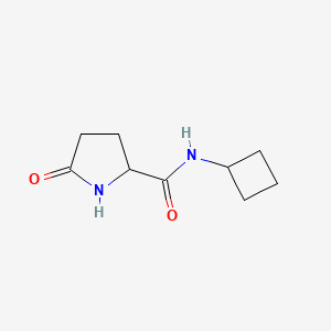 molecular formula C9H14N2O2 B2986148 N-cyclobutyl-5-oxopyrrolidine-2-carboxamide CAS No. 1862313-85-6