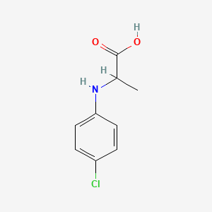 molecular formula C9H10ClNO2 B2986175 2-(4-Chloro-phenylamino)-propionic acid CAS No. 103678-25-7; 83442-61-9