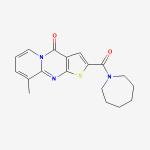 molecular formula C18H19N3O2S B2986178 2-(azepane-1-carbonyl)-9-methyl-4H-pyrido[1,2-a]thieno[2,3-d]pyrimidin-4-one CAS No. 690252-02-9