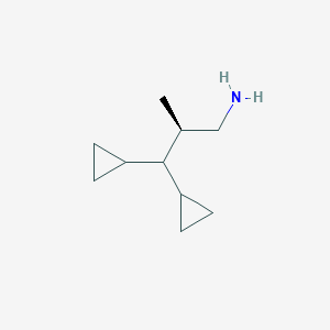 molecular formula C10H19N B2986252 (2R)-3,3-Dicyclopropyl-2-methylpropan-1-amine CAS No. 2248172-68-9