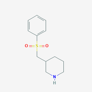 molecular formula C12H17NO2S B2986258 3-((Phenylsulfonyl)methyl)piperidine CAS No. 101768-73-4
