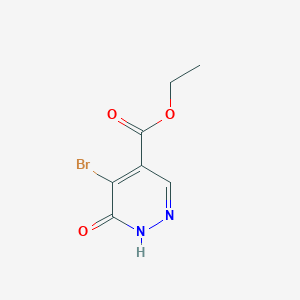 molecular formula C7H7BrN2O3 B2986263 Ethyl 5-bromo-6-oxo-1H-pyridazine-4-carboxylate CAS No. 2092811-50-0