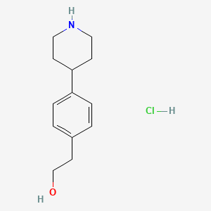 molecular formula C13H20ClNO B2986275 2-(4-(Piperidin-4-yl)phenyl)ethanol hydrochloride CAS No. 1891125-08-8