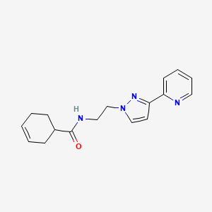 N-(2-(3-(pyridin-2-yl)-1H-pyrazol-1-yl)ethyl)cyclohex-3-enecarboxamide