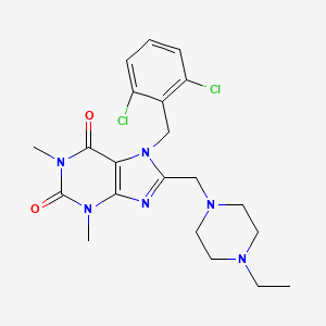 7-(2,6-dichlorobenzyl)-8-((4-ethylpiperazin-1-yl)methyl)-1,3-dimethyl-1H-purine-2,6(3H,7H)-dione