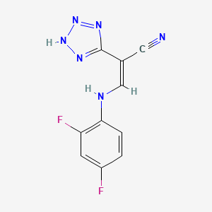2-(2H-2,3,4,5-Tetraazolyl)-3-((2,4-difluorophenyl)amino)prop-2-enenitrile