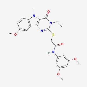 N-(3-cyano-4-fluorophenyl)-1-(3-cyano-6-methylquinolin-4-yl)piperidine-4-carboxamide