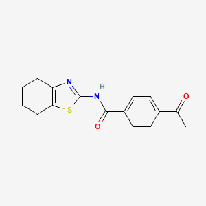 4-acetyl-N-(4,5,6,7-tetrahydrobenzo[d]thiazol-2-yl)benzamide