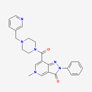 5-methyl-2-phenyl-7-(4-(pyridin-3-ylmethyl)piperazine-1-carbonyl)-2H-pyrazolo[4,3-c]pyridin-3(5H)-one