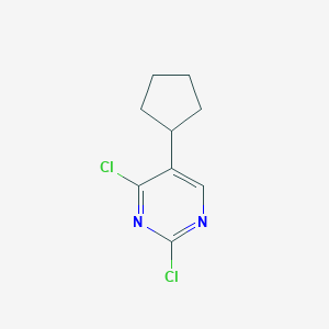 molecular formula C9H10Cl2N2 B2986329 2,4-Dichloro-5-cyclopentylpyrimidine CAS No. 1563534-34-8