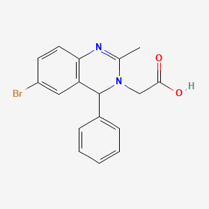 (6-bromo-2-methyl-4-phenylquinazolin-3(4H)-yl)acetic acid