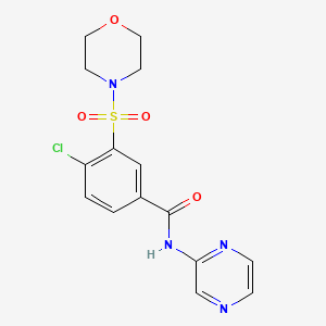 4-chloro-3-(morpholin-4-ylsulfonyl)-N-(pyrazin-2-yl)benzamide