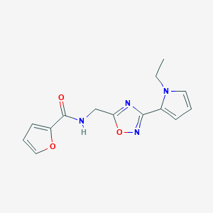 N-((3-(1-ethyl-1H-pyrrol-2-yl)-1,2,4-oxadiazol-5-yl)methyl)furan-2-carboxamide