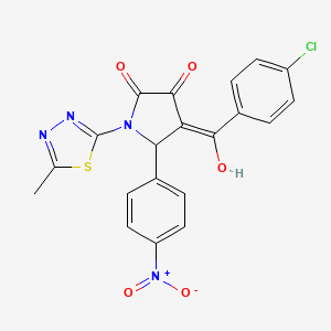 4-(4-chlorobenzoyl)-3-hydroxy-1-(5-methyl-1,3,4-thiadiazol-2-yl)-5-(4-nitrophenyl)-1H-pyrrol-2(5H)-one