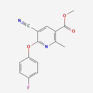 Methyl 5-cyano-6-(4-fluorophenoxy)-2-methylnicotinate