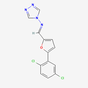(E)-N-((5-(2,5-dichlorophenyl)furan-2-yl)methylene)-4H-1,2,4-triazol-4-amine