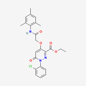 Ethyl 1-(2-chlorophenyl)-4-(2-(mesitylamino)-2-oxoethoxy)-6-oxo-1,6-dihydropyridazine-3-carboxylate