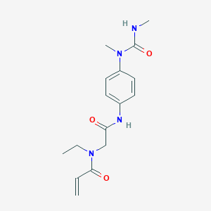 N-Ethyl-N-[2-[4-[methyl(methylcarbamoyl)amino]anilino]-2-oxoethyl]prop-2-enamide