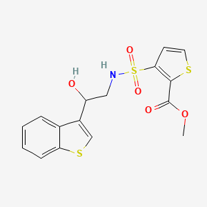 methyl 3-(N-(2-(benzo[b]thiophen-3-yl)-2-hydroxyethyl)sulfamoyl)thiophene-2-carboxylate
