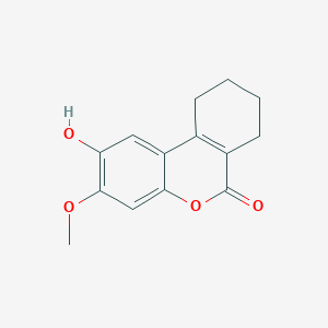 molecular formula C14H14O4 B2986382 2-hydroxy-3-methoxy-7,8,9,10-tetrahydro-6H-benzo[c]chromen-6-one CAS No. 145575-31-1