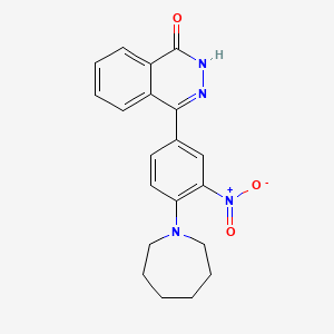 molecular formula C20H20N4O3 B2986385 4-[4-(azepan-1-yl)-3-nitro-phenyl]-2H-phthalazin-1-one CAS No. 882000-10-4