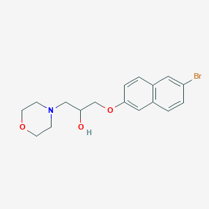 molecular formula C17H20BrNO3 B2986388 1-(6-Bromo-naphthalen-2-yloxy)-3-morpholin-4-yl-propan-2-ol CAS No. 700861-41-2