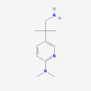molecular formula C11H19N3 B2986390 5-(1-amino-2-methylpropan-2-yl)-N,N-dimethylpyridin-2-amine CAS No. 1855133-14-0
