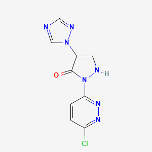 1-(6-chloro-3-pyridazinyl)-4-(1H-1,2,4-triazol-1-yl)-1H-pyrazol-5-ol