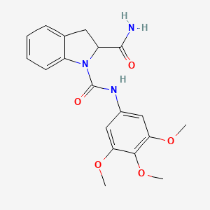 molecular formula C19H21N3O5 B2986395 N1-(3,4,5-trimethoxyphenyl)indoline-1,2-dicarboxamide CAS No. 1103516-56-8