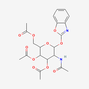 [5-Acetamido-3,4-diacetyloxy-6-(1,3-benzoxazol-2-yloxy)oxan-2-yl]methyl acetate