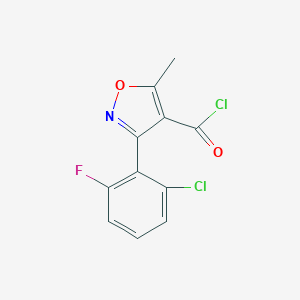 molecular formula C11H6Cl2FNO2 B029864 3-(2-Chloro-6-fluorophenyl)-5-methylisoxazole-4-carbonyl chloride CAS No. 69399-79-7