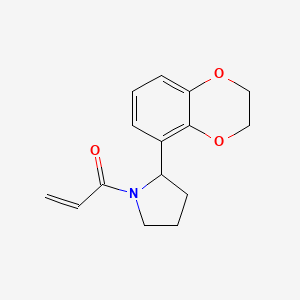 1-[2-(2,3-Dihydro-1,4-benzodioxin-5-yl)pyrrolidin-1-yl]prop-2-en-1-one