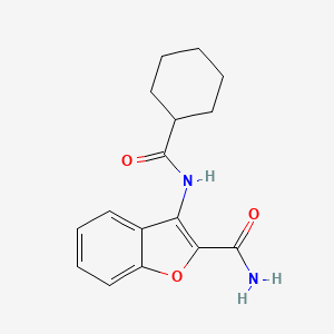3-(Cyclohexanecarboxamido)benzofuran-2-carboxamide