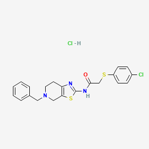 N-(5-benzyl-4,5,6,7-tetrahydrothiazolo[5,4-c]pyridin-2-yl)-2-((4-chlorophenyl)thio)acetamide hydrochloride