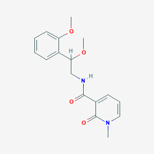 molecular formula C17H20N2O4 B2986428 N-(2-methoxy-2-(2-methoxyphenyl)ethyl)-1-methyl-2-oxo-1,2-dihydropyridine-3-carboxamide CAS No. 1705984-22-0