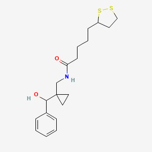 5-(1,2-dithiolan-3-yl)-N-({1-[hydroxy(phenyl)methyl]cyclopropyl}methyl)pentanamide