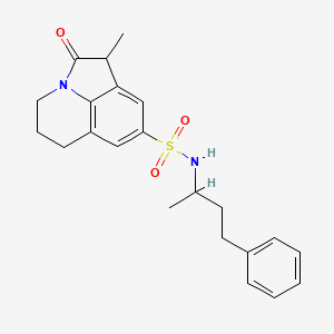 1-methyl-2-oxo-N-(4-phenylbutan-2-yl)-2,4,5,6-tetrahydro-1H-pyrrolo[3,2,1-ij]quinoline-8-sulfonamide