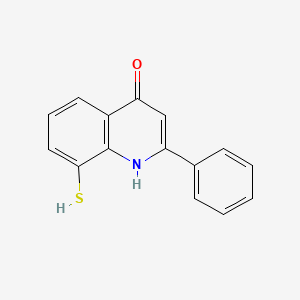 molecular formula C15H11NOS B2986439 2-phenyl-8-sulfanyl-1,4-dihydroquinolin-4-one CAS No. 338966-55-5