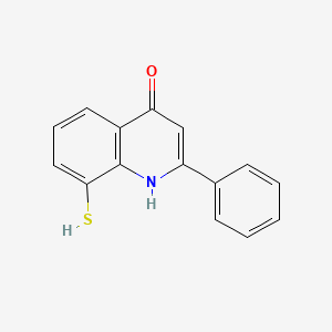 molecular formula C15H11NOS B2986439 2-phenyl-8-sulfanyl-4(1H)-quinolinone CAS No. 338966-55-5
