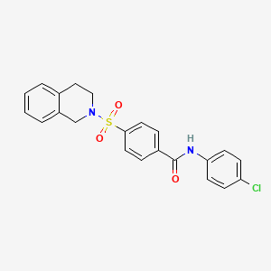 N-(4-chlorophenyl)-4-(3,4-dihydro-1H-isoquinolin-2-ylsulfonyl)benzamide