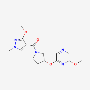 (3-methoxy-1-methyl-1H-pyrazol-4-yl)(3-((6-methoxypyrazin-2-yl)oxy)pyrrolidin-1-yl)methanone