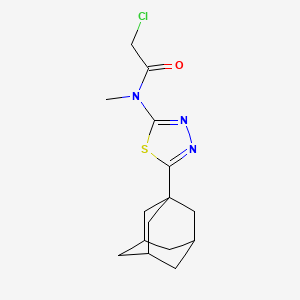 molecular formula C15H20ClN3OS B2986467 N-[5-(1-金刚烷基)-1,3,4-噻二唑-2-基]-2-氯-N-甲基乙酰胺 CAS No. 392320-79-5