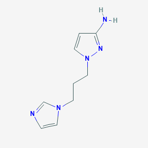 molecular formula C9H13N5 B2986471 1-[3-(1H-imidazol-1-yl)propyl]-1H-pyrazol-3-amine CAS No. 1247545-58-9
