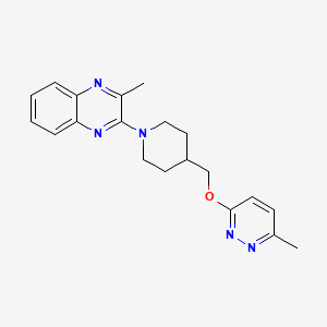 molecular formula C20H23N5O B2986472 2-Methyl-3-[4-[(6-methylpyridazin-3-yl)oxymethyl]piperidin-1-yl]quinoxaline CAS No. 2309189-70-4