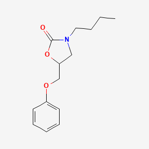 molecular formula C14H19NO3 B2986473 3-丁基-5-(苯氧基甲基)-1,3-噁唑烷-2-酮 CAS No. 17539-83-2