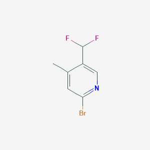 molecular formula C7H6BrF2N B2986475 2-溴-5-(二氟甲基)-4-甲基吡啶 CAS No. 1805019-61-7